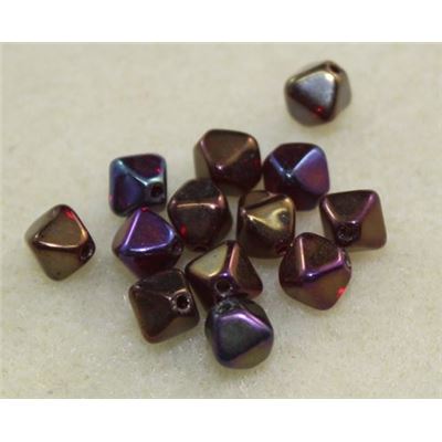 Bicone Iris Garnet Luster 6mm ea