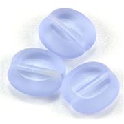 Czech Oval Window  Beads Light Sapphire Transparent 10x9mm ea