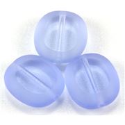 Czech Oval Window Beads Light Sapphire Transparent 14x12mm ea