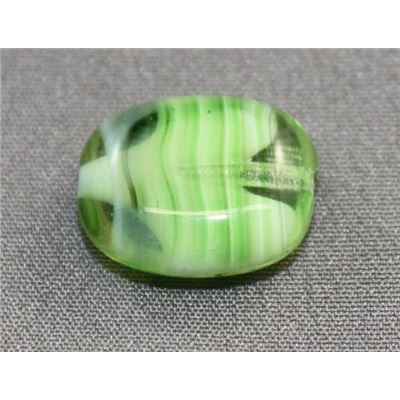 Czech Oval Window Beads Peridot Transparent 14x12mm ea