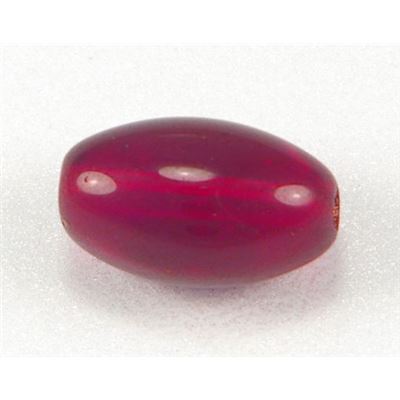 Small Round Glass Oval Siam Transparent  ea