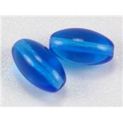 Small Round Glass Oval Turquoise Transparent  ea