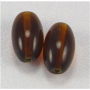 Small Round Glass Oval Dark Topaz Transparent  ea