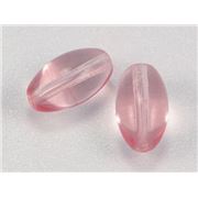 Small Round Glass Oval Pink Transparent  ea