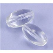 Small Round Glass Oval Clear Transparent  ea