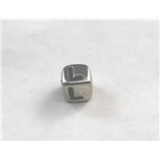 Alphabet Beads - L Nickel with Black Opaque 7mm ea