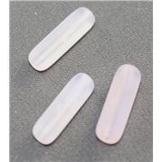Glass Tube Pink Frost AB 4x14mm ea