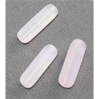 Glass Tube Pink Frost AB 4x14mm ea