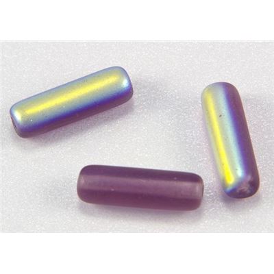 Glass Tube Amethyst Frost AB 4x14mm ea