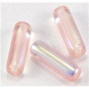 Glass Tube Pink AB 4x14mm ea