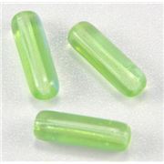 Glass Tube Peridot AB 4x14mm ea