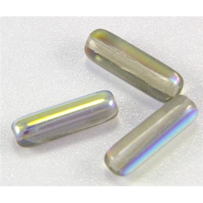 Glass Tube Black Diamond AB 4x14mm ea