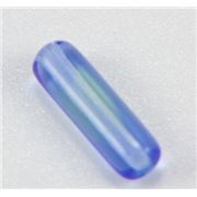 Glass Tube Blue/Light Green Transparent 4x14mm ea