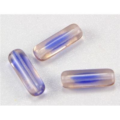 Glass Tube Purple/Blue Transparent 4x14mm ea