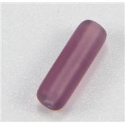 Glass Tube Amethyst Frost 4x14mm ea