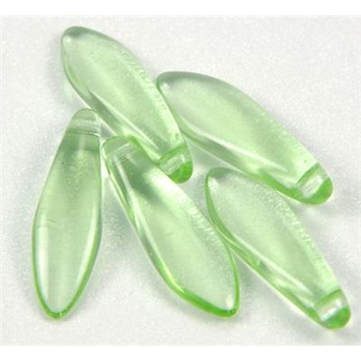 Dagger Light Peridot Transparent 16x5mm ea