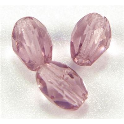 Firepolished Ovals Light Amethyst Transparent 8x6mm ea