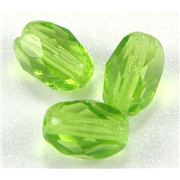 Firepolished Ovals Peridot Transparent 8x6mm ea