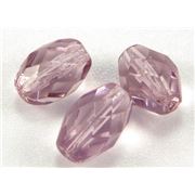 Firepolished Ovals Light Amethyst Transparent 11x8mm ea