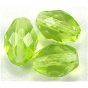 Firepolished Ovals Peridot Transparent 11x8mm ea