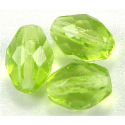 Firepolished Ovals Peridot Transparent 11x8mm ea