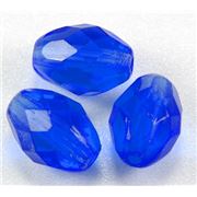 Firepolished Ovals Sapphire Transparent 11x8mm ea