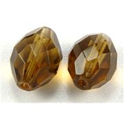 Firepolished Ovals Smokey Topaz Transparent 13x10mm ea