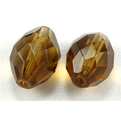 Firepolished Ovals Smokey Topaz Transparent 13x10mm ea