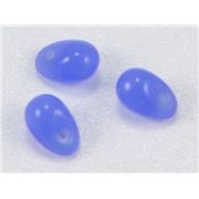 Czech Glass Drop Blue Opaque 4x6mm ea
