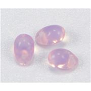 Czech Glass Drop Milky Pink Opaque 4x6mm ea