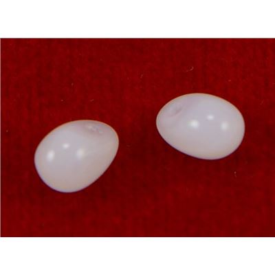 Czech Glass Drop Milky White Opaque 4x6mm ea