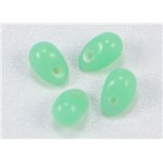 Czech Glass Drop Mint Opaque 4x6mm ea