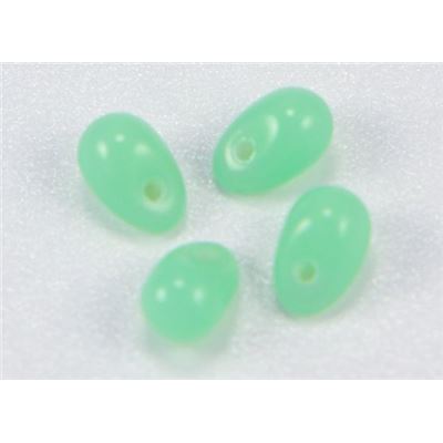 Czech Glass Drop Mint Opaque 4x6mm ea
