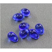 Czech Glass Drop Sapphire Transparent 4x6mm ea