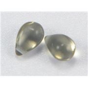 Czech Glass Drop Black Diamond Transparent 10x6mm ea