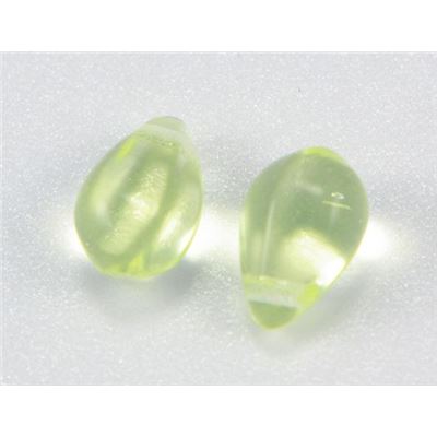 Czech Glass Drop Jonquil Transparent 10x6mm ea