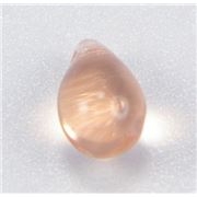 Czech Glass Drop Peach Transparent 10x6mm ea