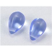 Czech Glass Drop Sapphire Transparent 10x6mm ea