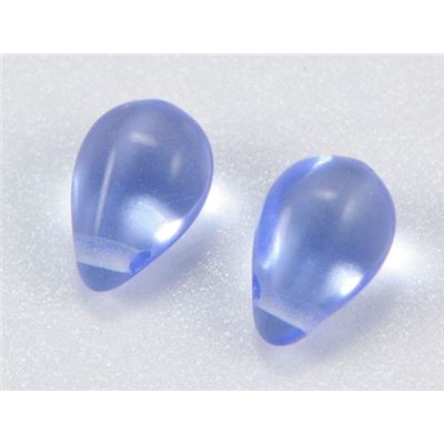 Czech Glass Drop Sapphire Transparent 10x6mm ea