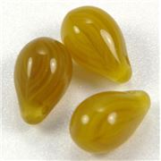 Czech Glass Drop Caramel Opaque 10x6mm ea