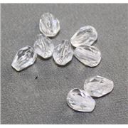 Apollo Drops Crystal Transparent 7x5mm ea