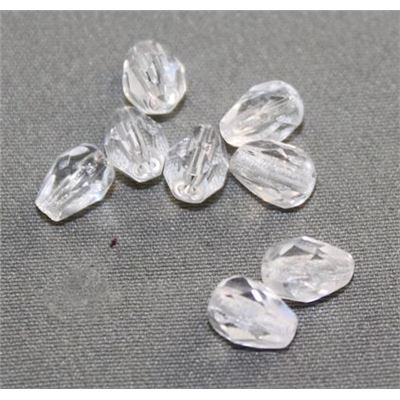 Apollo Drops Crystal Transparent 7x5mm ea