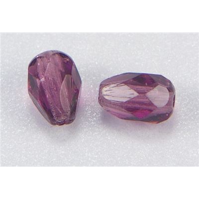 Apollo Drops Dark Amethyst Transparent 7x5mm ea