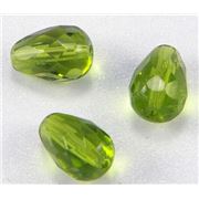 Apollo Drops Olivine Transparent 13x7mm ea