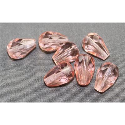 Apollo Drops Pink Transparent 10x7mm ea