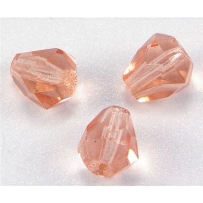 Czech Glass Apollo Peach Transparent 9x8 ea