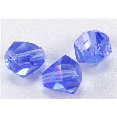Czech Glass Apollo Sapphire AB 9x8 ea