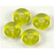 Czech Glass Disc Olive Disc Transparent 4mm ea