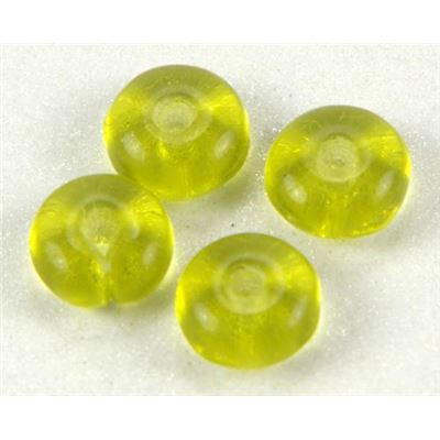 Czech Glass Disc Olive Disc Transparent 4mm ea