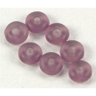 Czech Glass Disc Amethyst Frost 4mm ea